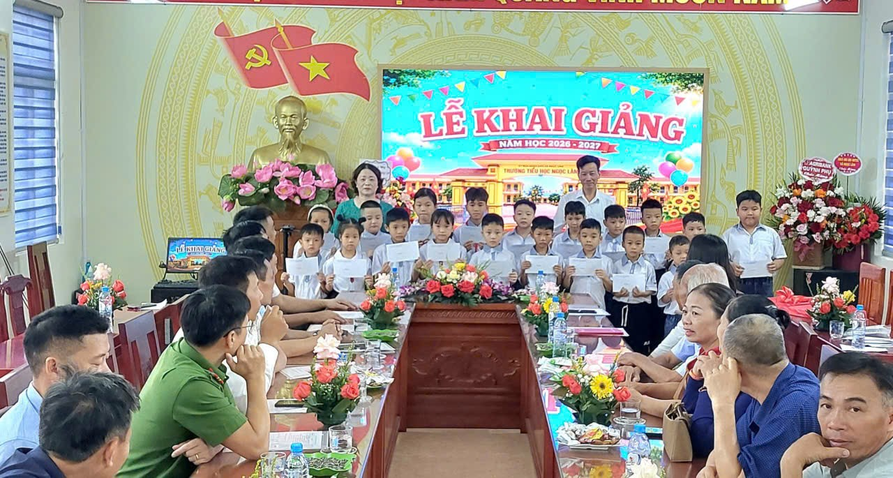 Các trường học trên địa bàn xã Ngọc Lâm tưng bừng tổ chức Lễ khai giảng năm học 2026 – 2027