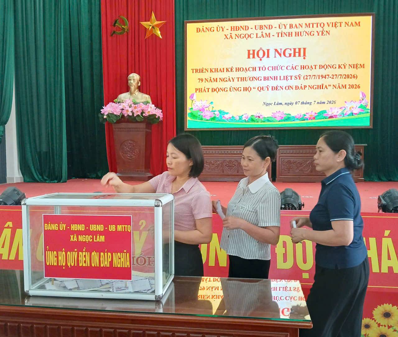 Đảng uỷ - HĐND - UBND - UBMTTQVN xã triển khai kế hoạch tổ chức các hoạt động kỷ niệm 79 năm ngày thương binh liệt sỹ (27-7-1947/ 27-7-2026), Phát động ủng hộ ‘‘Quỹ đền ơn đáp nghĩa” năm 2026