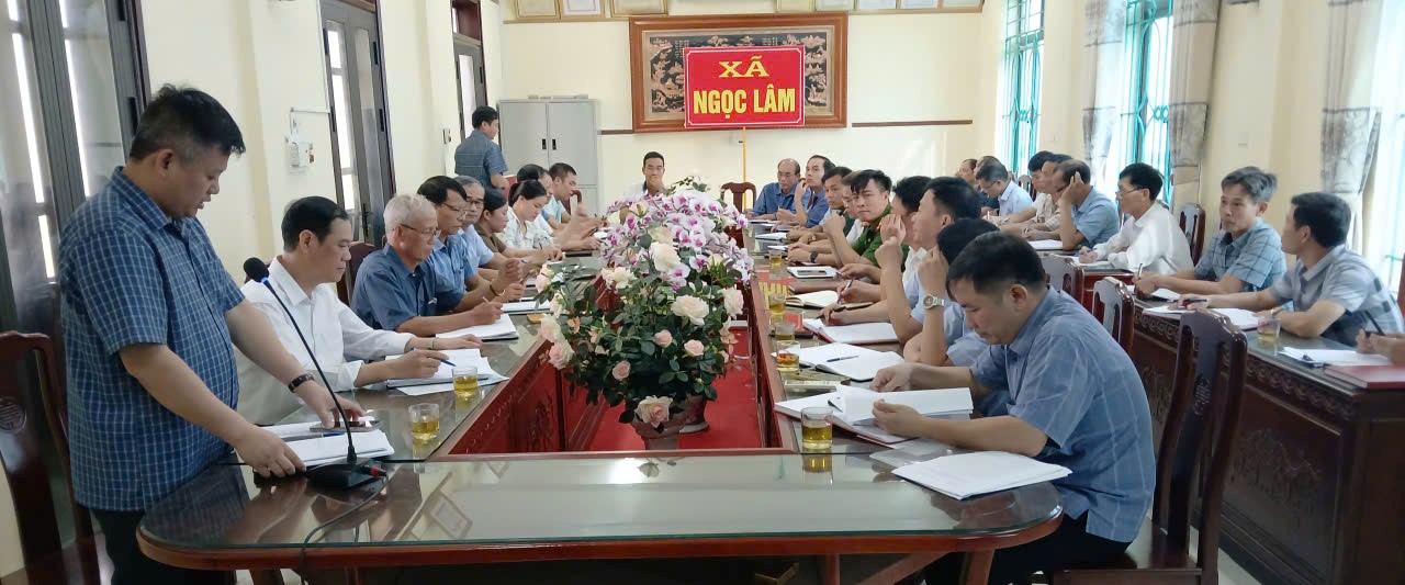 UBND xã Ngọc Lâm tổ chức Hội nghị giao ban với các cơ sở thôn trên địa bàn xã