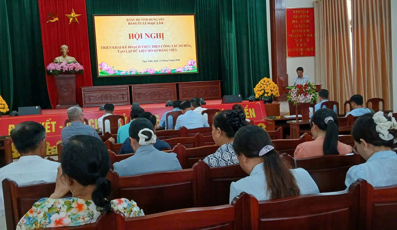 Đảng ủy xã Ngọc Lâm triển khai kế hoạch thực hiện công tác số hóa tạo lập dữ liệu hồ sơ đảng viên