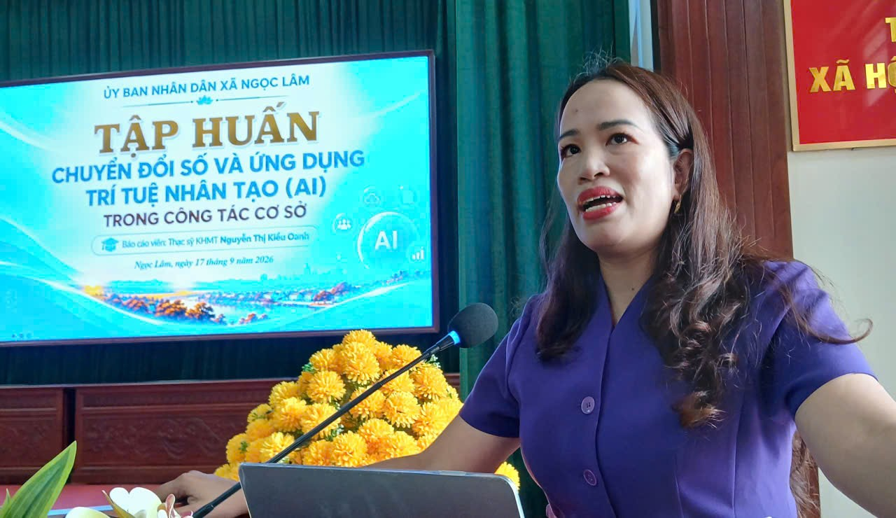 Tập huấn chuyển đổi số và ứng dụng trí tuệ nhân tạo AI trong công tác cơ sở