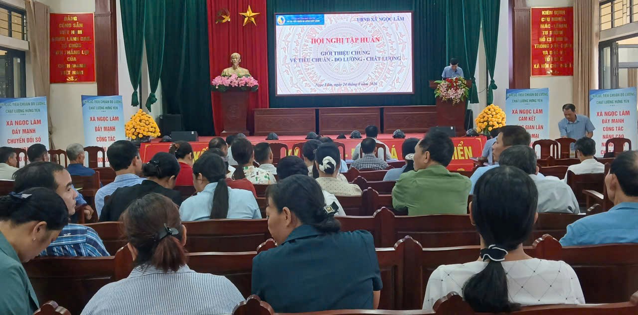 Xã Ngọc Lâm tập huấn nghiệp vụ về tiêu chuẩn, đo lường, chất lượng