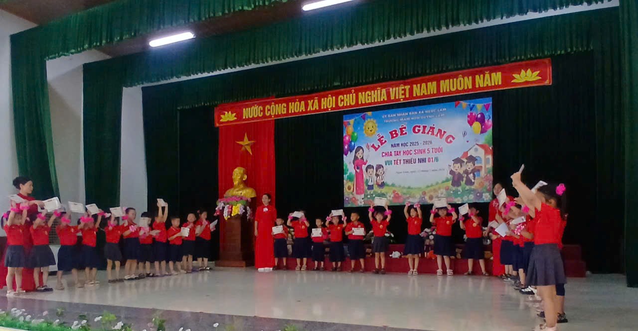 Trường Mầm non Quỳnh Lâm tổ chức lễ Bế giảng năm học 2025 - 2026, chia tay học sinh 5 tuổi và vui Tết Thiếu nhi 01/6