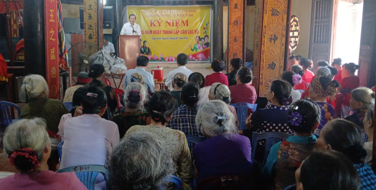 Câu lạc bộ Liên thế hệ tự giúp nhau Làng Bương Hạ thôn Quỳnh Ngọc xã Ngọc Lâm tổ chức sinh hoạt thường kỳ tháng 9 năm 2026