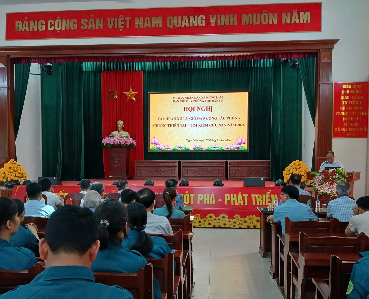 Ngọc Lâm tổ chức tập huấn xử lý giờ đầu trong công tác PCTT -TKCN năm 2026