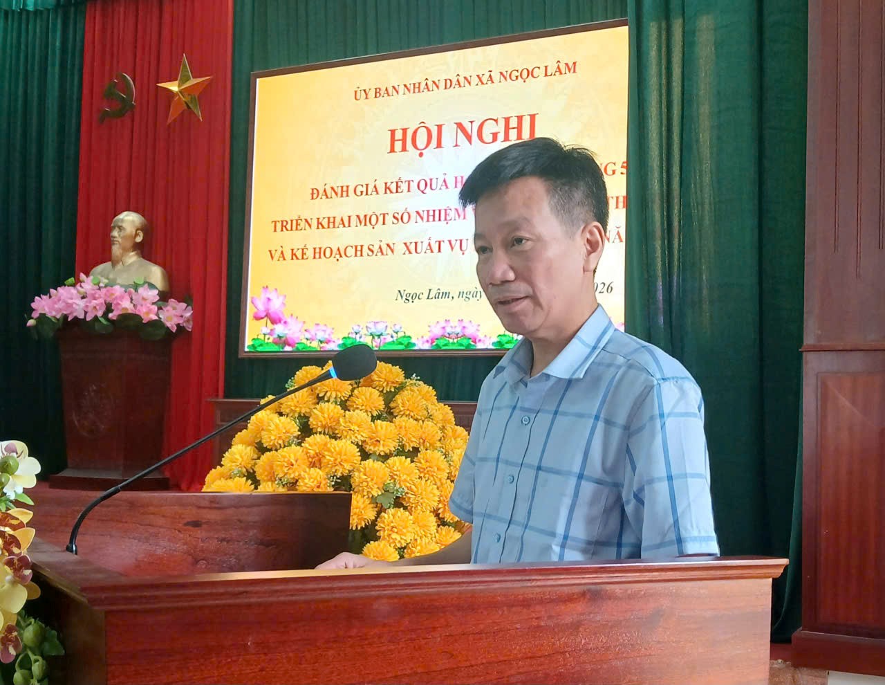 Ngọc Lâm đánh giá kết quả hoạt động tháng 5, triển khai một số nhiệm vụ trọng tâm tháng 6 và kế hoạch sản xuất vụ mùa, vụ đông năm 2026