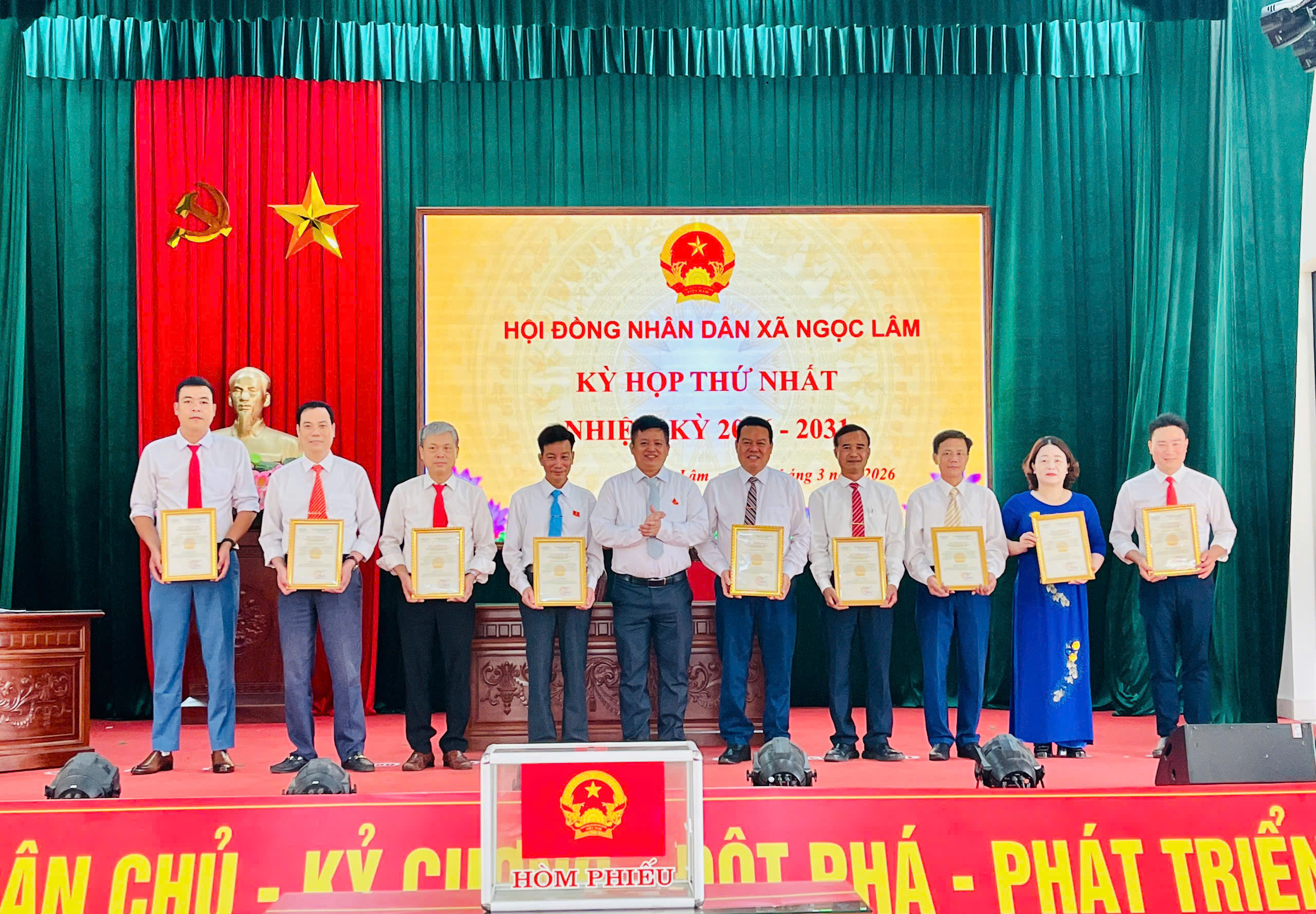 HỘI ĐỒNG NHÂN DÂN XÃ NGỌC LÂM TỔ CHỨC KỲ HỌP LẦN THỨ I (Nhiệm kì 2026-2031)