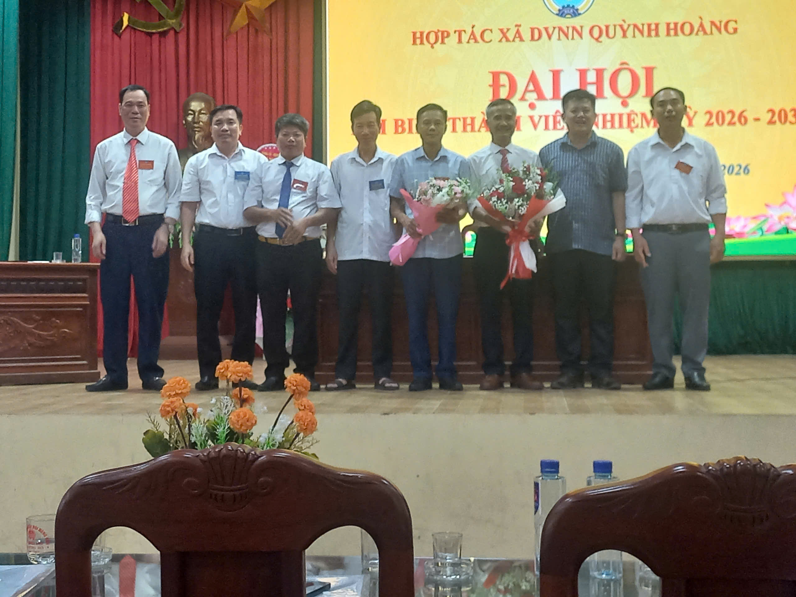 Hợp tác xã Dịch Vụ Nông Nghiệp Quỳnh Hoàng xã Ngọc Lâm tổ chức đại hội đại biểu thành viên nhiệm kì 2026-2031