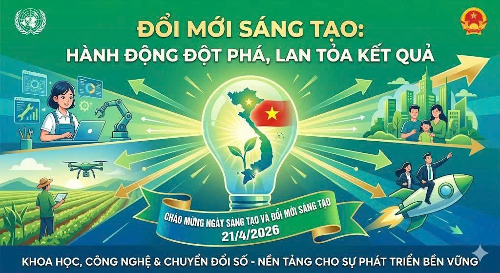 HƯỞNG ỨNG NGÀY SÁNG TẠO VÀ ĐỔI MỚI SÁNG TẠO THẾ GIỚI NĂM 2026 - "ĐỔI MỚI SÁNG TẠO - HÀNH ĐỘNG ĐỘT PHÁ, LAN TỎA KẾT QUẢ"