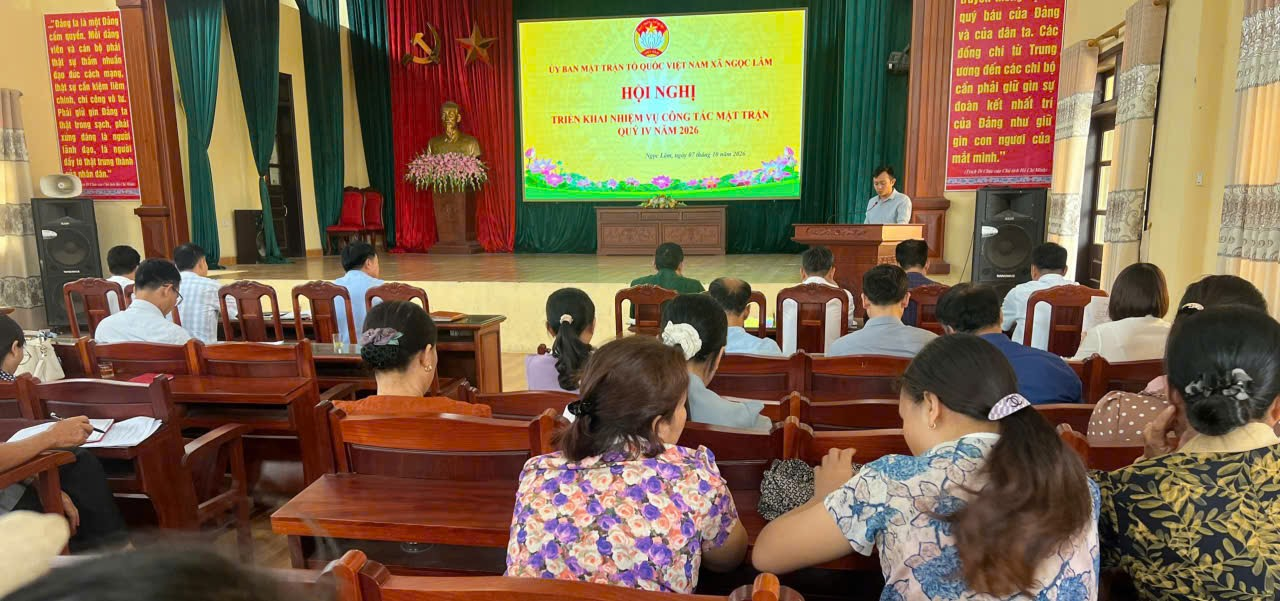 Ủy ban MTTQ Việt Nam xã Ngọc Lâm triển khai nhiệm vụ công tác mặt trận Quý IV năm 2026