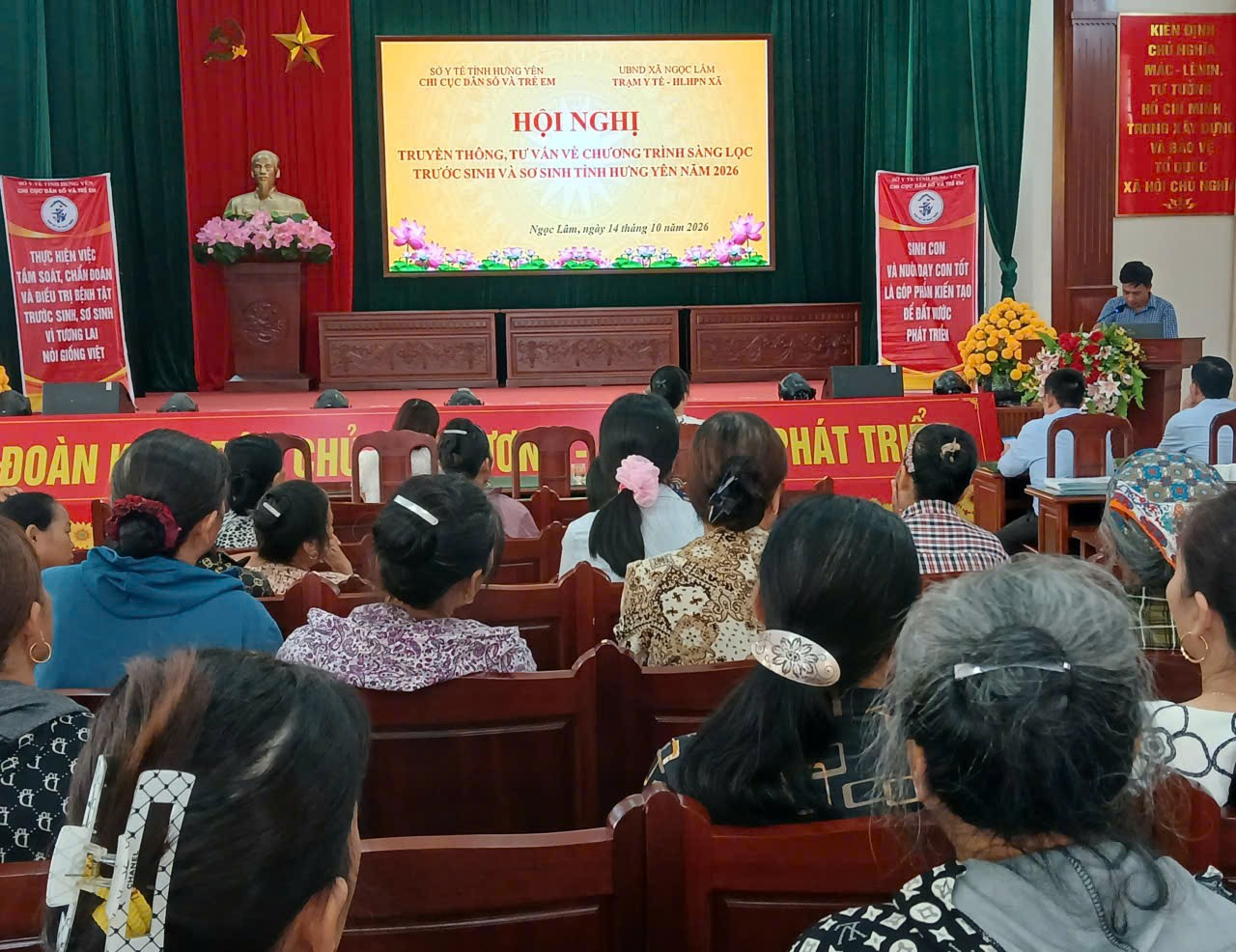 Xã Ngọc Lâm tổ chức hội nghị truyền thông, tư vấn về sàng lọc trước sinh và sơ sinh năm 2026