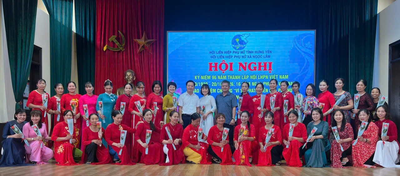 Hội LHPN xã Ngọc Lâm kỷ niệm 96 năm Ngày thành lập Hội Liên hiệp Phụ nữ Việt Nam, 16 năm ngày phụ nữ Việt Nam